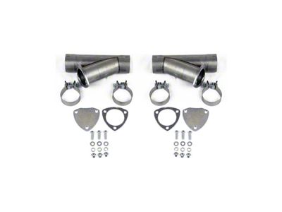 Granatelli Motor Sports Manual Exhaust Cutout; 2.50-Inch Aluminized Steel; Pair (Universal; Some Adaptation May Be Required)