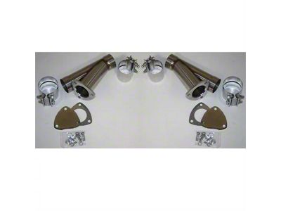 Granatelli Motor Sports Manual Exhaust Cutout; 2.50-Inch Stainless Steel; Pair (Universal; Some Adaptation May Be Required)