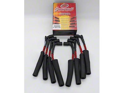 Granatelli Motor Sports High Performance Ignition Wires; High Temp Red and Black (20-24 6.2L Corvette C8)
