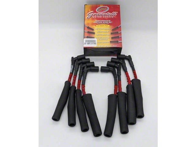 Granatelli Motor Sports High Performance Ignition Wires; High Temp Red and Black (20-24 6.2L Corvette C8)