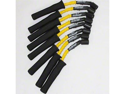 Granatelli Motor Sports High Performance Ignition Wires; High Temp Yellow and Black (14-19 Corvette C7, Excluding Z06 & ZR1)