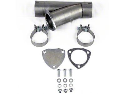Granatelli Motor Sports Manual Exhaust Cutout; 2.25-Inch Aluminized Steel; Single (Universal; Some Adaptation May Be Required)