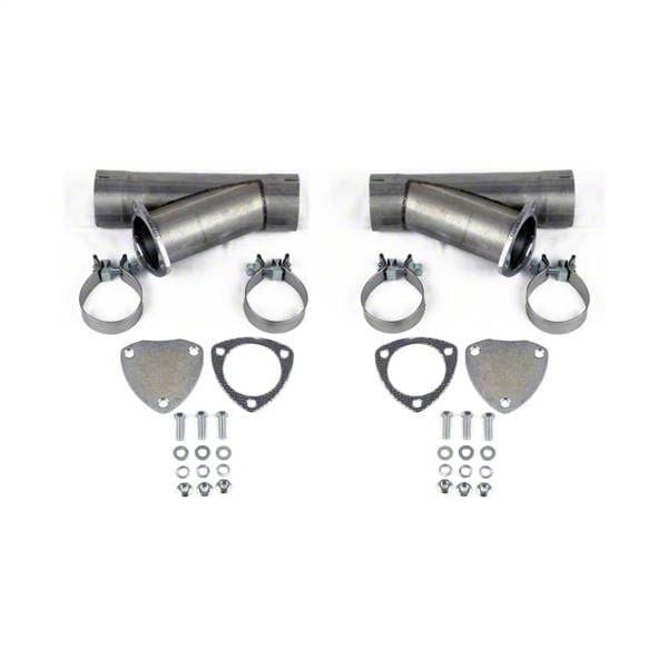 Granatelli Motor Sports Manual Exhaust Cutout; 3-Inch Aluminized Steel; Pair (Universal; Some Adaptation May Be Required)