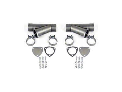 Granatelli Motor Sports Manual Exhaust Cutout; 4-Inch Aluminized Steel; Pair (Universal; Some Adaptation May Be Required)