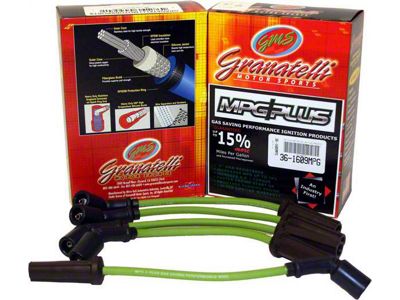Granatelli Motor Sports MPG Spark Plug Wires; Green (01-04 Mustang V6)