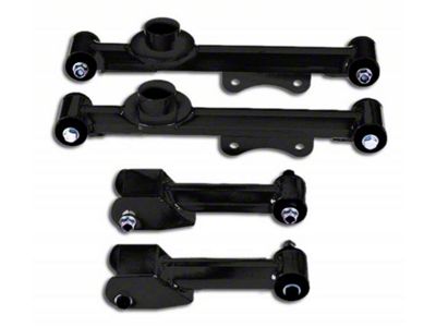 Granatelli Motor Sports Rear Upper and Lower Control Arms; Black (79-04 Mustang, Excluding 99-04 Cobra)