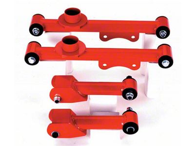 Granatelli Motor Sports Rear Upper and Lower Control Arms; Red (79-04 Mustang, Excluding 99-04 Cobra)