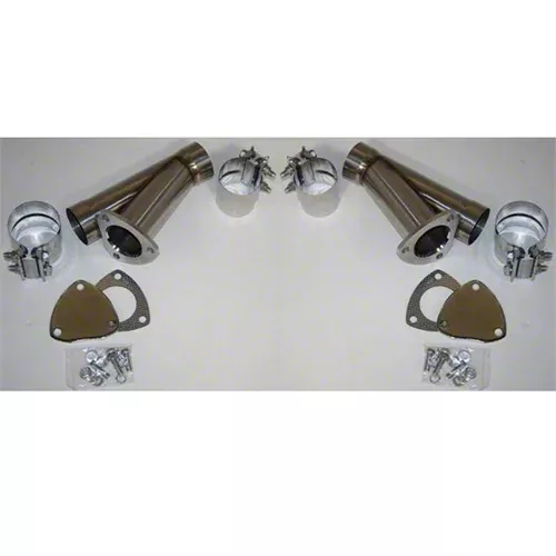 Granatelli Motor Sports Manual Exhaust Cutout; 2.50-Inch Stainless Steel; Pair (Universal; Some Adaptation May Be Required)