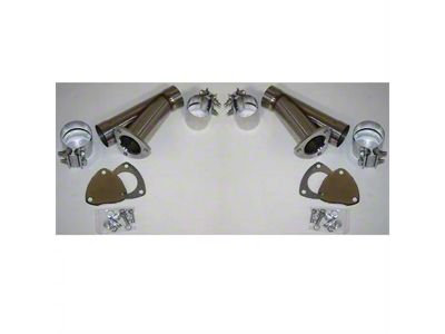 Granatelli Motor Sports Manual Exhaust Cutout; 2.50-Inch Stainless Steel; Pair (Universal; Some Adaptation May Be Required)