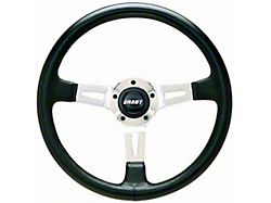 Collectors Edition Steering Wheel; 14-Inch; Black and Silver (Universal; Some Adaptation May Be Required)