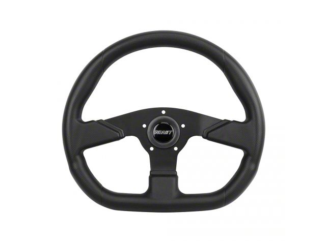 Performance Racing Steering Wheel; 13-3/4-Inch; Black (Universal; Some Adaptation May Be Required)