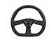 Performance Racing Steering Wheel; 13-3/4-Inch; Black (Universal; Some Adaptation May Be Required)