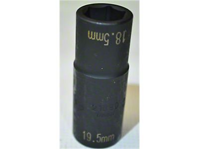 Grey Pnuematic 1/2-Inch Drive Deep Length Flip 18x5x19.5mm Impact Socket; 6-Point
