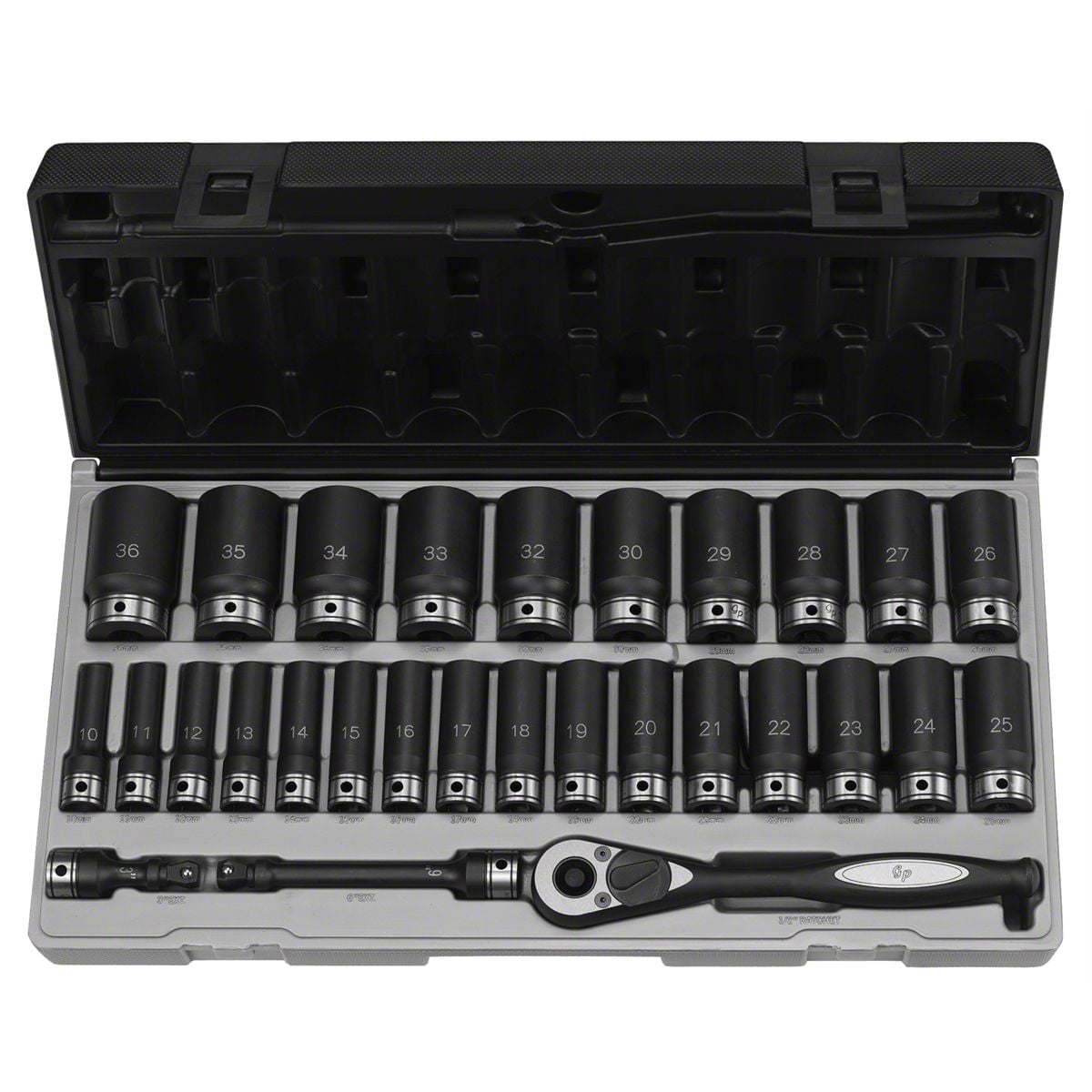 Grey Pnuematic Universal AM 1/2-Inch Drive Deep Length Metric Duo ...