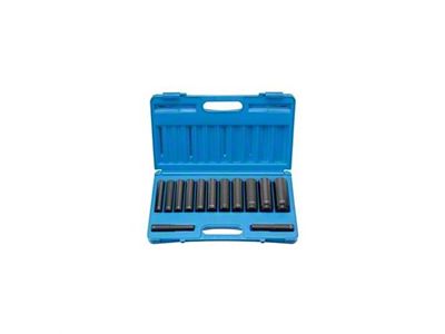 Grey Pnuematic 1/2-Inch Drive Extra-Deep Length SAE Impact Socket Set; 6-Point; 13-Piece