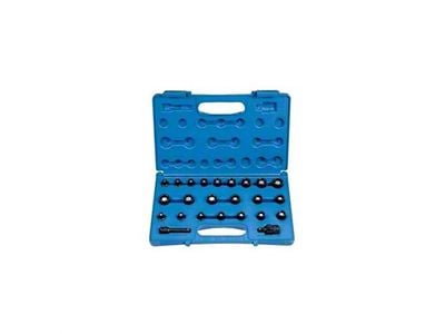 Grey Pnuematic 3/8-Inch Drive Standard Length Metric/SAE Magnetic Impact Socket Set; 6-Point; 24-Piece