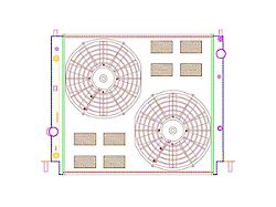 Griffin Radiators Combo Unit CrossFlow Radiator; 1-Row (16-17 6.2L Camaro w/ Automatic Transmission)
