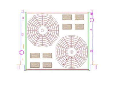 Griffin Radiators ComboUnit CrossFlow Radiator; 1-Row (16-17 6.2L Camaro w/ Manual Transmission)