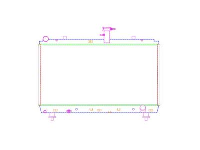 Griffin Radiators PerformanceFit DownFlow Radiator; 2-Row (12-15 V8 Camaro w/ Automatic Transmission)