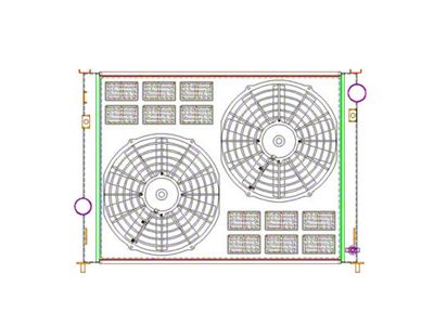 Griffin Radiators ComboUnit CrossFlow Radiator; 2-Row (09-16 Challenger)