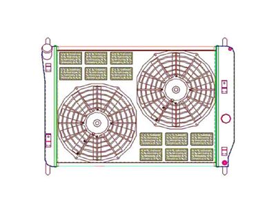 Griffin Radiators ComboUnit CrossFlow Radiator; 1-Row (05-13 Corvette C6 w/ Manual Transmission)