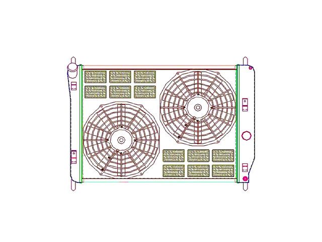 Griffin Radiators Corvette ComboUnit CrossFlow Radiator; 1-Row CU-00235 ...