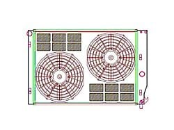 Griffin Radiators ComboUnit CrossFlow Radiator; 1-Row (97-04 Corvette C5 w/ Manual Transmission)