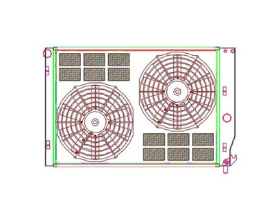 Griffin Radiators ComboUnit CrossFlow Radiator; 1-Row (97-04 Corvette C5 w/ Manual Transmission)