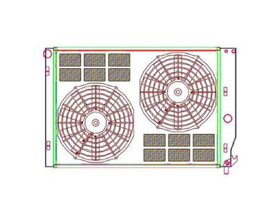 Griffin Radiators ComboUnit CrossFlow Radiator; 1-Row (97-04 Corvette C5 w/ Manual Transmission)