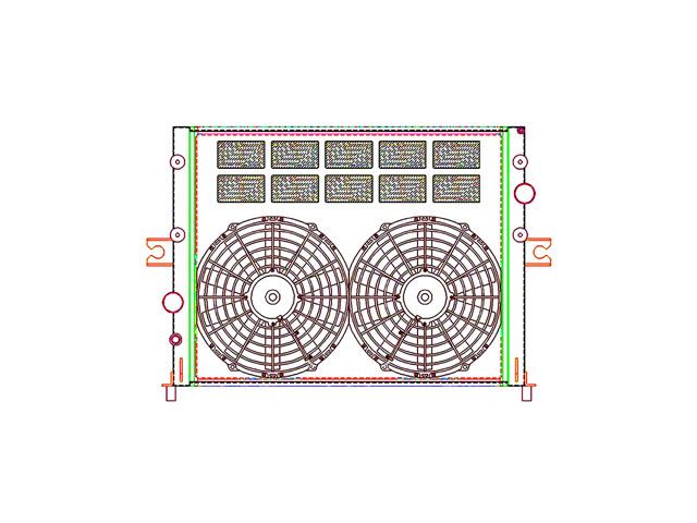 Griffin Radiators ComboUnit CrossFlow Radiator; 1-Row (2014 Corvette C7 w/ Manual Transmission)