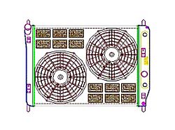 Griffin Radiators ComboUnit CrossFlow Radiator; 1-Row (05-13 Corvette C6 w/ Automatic Transmission)