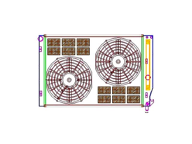 Griffin Radiators Corvette ComboUnit CrossFlow Radiator; 1-Row CU-70236 ...