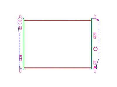 Griffin Radiators ExactFit CrossFlow Radiator; 1-Row (05-13 Corvette C6 w/ Manual Transmission)