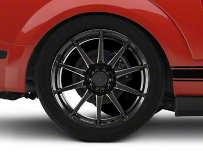 GT350 Style Gloss Black Wheel; Rear Only; 19x10 (05-09 Mustang)