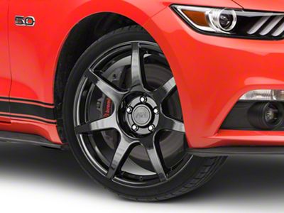 GT350R Style Gloss Black Wheel; 19x8.5 (15-23 Mustang GT, EcoBoost, V6)