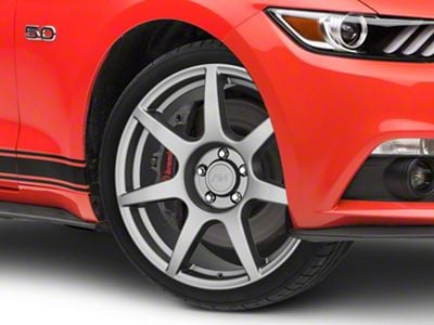 GT350R Style Charcoal Wheel; 19x8.5 (15-23 Mustang GT, EcoBoost, V6)