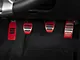 SpeedForm Modern Billet GT500 Style Pedal Covers; Red (05-14 Mustang w/ Manual Transmission)