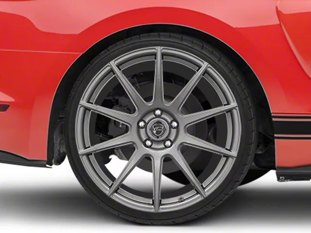 Forgestar CF10 Monoblock Gunmetal Wheel; Rear Only; 20x11 (15-23 Mustang GT, EcoBoost, V6)