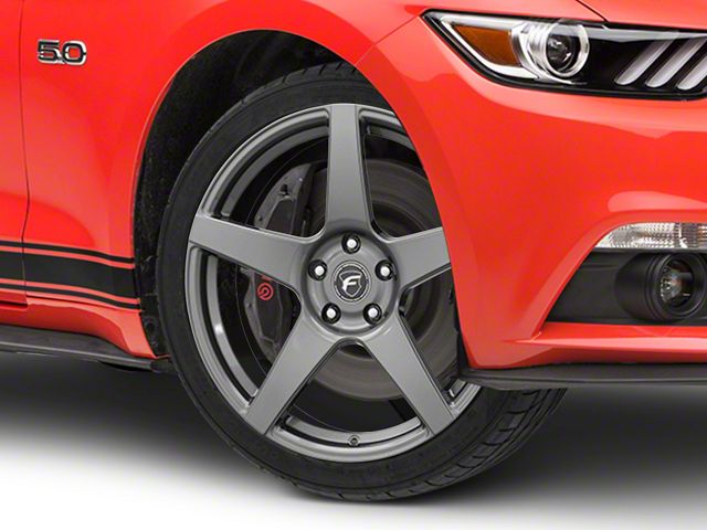 Forgestar CF5 Monoblock Gunmetal Wheel; 19x9 (15-23 Mustang GT, EcoBoost, V6)