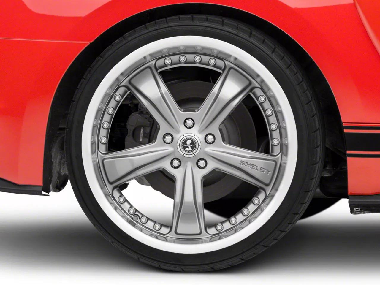 Shelby Mustang Razor Gunmetal Wheel; Rear Only; 20x10; 48mm