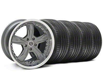 Shelby Razor Gunmetal Wheel and Sumitomo Maximum Performance HTR Z5 Tire Kit; 20x9 (05-14 Mustang, Excluding 13-14 GT500)