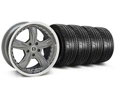 Shelby Razor Gunmetal Wheel and Mickey Thompson Tire Kit; 20x9 (05-14 Mustang, Excluding 13-14 GT500)