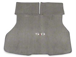 OPR Replacement Hatch Carpet with 5.0 Logo; Titanium Gray (90-92 Mustang Hatchback)