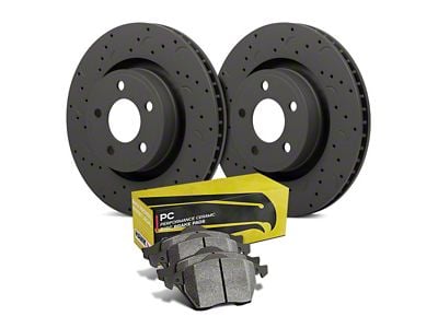 Hawk Performance Talon Cross-Drilled and Slotted Brake Rotor and Ceramic Pad Kit; Front (94-97 Camaro)