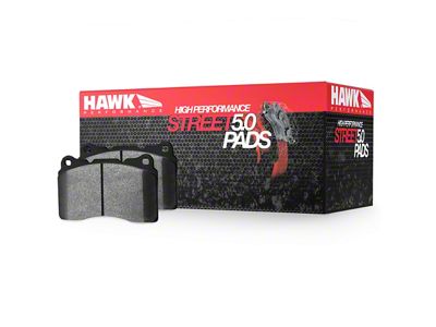 Hawk Performance HPS 5.0 Brake Pads; Front Pair (11-23 V6 Challenger; 2014 Challenger Rallye Redline; 15-16 Challenger R/T Plus, R/T Shaker; 17-18 Challenger T/A; 14-23 Challenger R/T w/o Brembo Brakes)