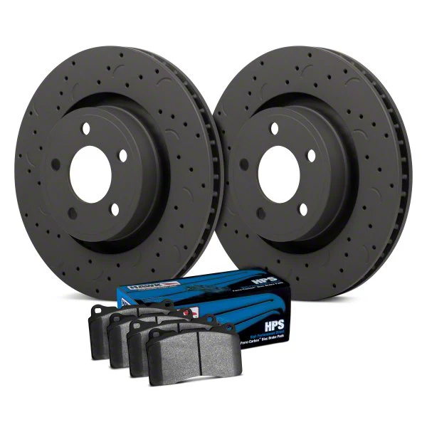 Hawk Talon 2011 Dodge Durango 330mm Front Disc Cross Drilled & Slotted Rotors w/ HPS Pads (Front) main image 1