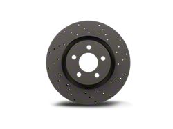 Hawk Performance Talon Cross-Drilled and Slotted Rotors; Front Pair (15-23 Mustang GT w/o Performance Pack, EcoBoost w/ Performance Pack)