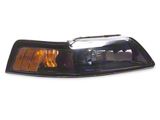 Stock Replacement Headlights; Black Housing; Clear Lens; Passenger Side (99-04 Mustang)