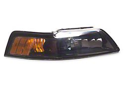 Stock Replacement Headlights; Black Housing; Clear Lens; Passenger Side (99-04 Mustang)