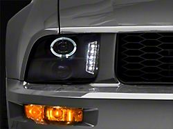 Raxiom LED Halo Projector Headlights; Black Housing; Clear Lens (05-09 Mustang w/ Factory Halogen Headlights, Excluding GT500)